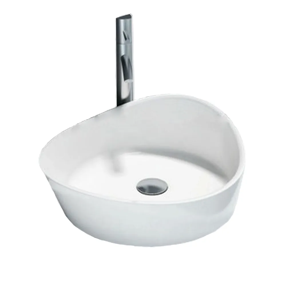 470 ملم الحمام السطح الصلب الحجر الجدار معلق بالوعة عباءة Washbasin RS38204