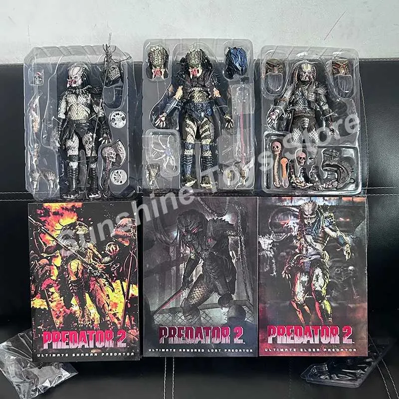 Anime Manga NECA Ultimate Elder Predator Figure Lost Hunter Shaman Predator Action Figure Modèle Jouets Mobile Collector Anniversaire Cadeau Décoration J240308