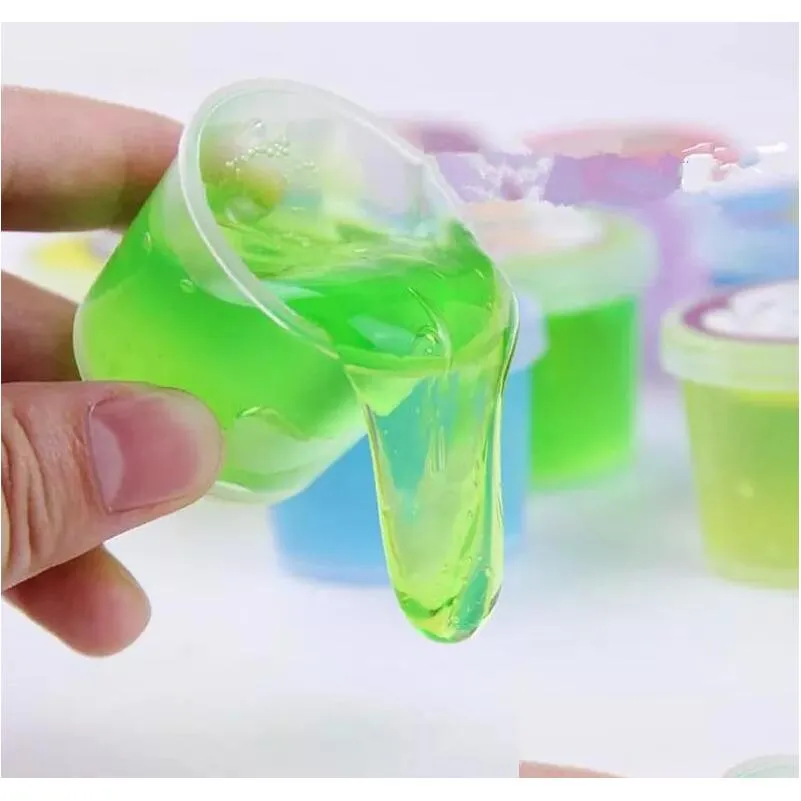 Argile, pâte à modeler Slime Clay Colorf Jouets Boue Protection de l'environnement non toxique Jouet drôle peut souffler des bulles D Enfants Noël Dr Dhlpu