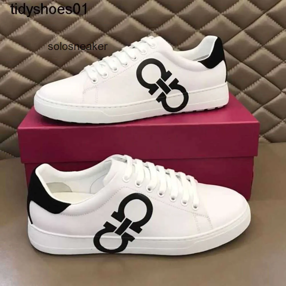 Feragamos Herren Casual Vielseitig Bedruckte Schuhe Boardschuhe Atmungsaktive Schuhe Sportlich und Nylon Friseur Trendige Marke Echte Einzelschuhe Leder 1HNW