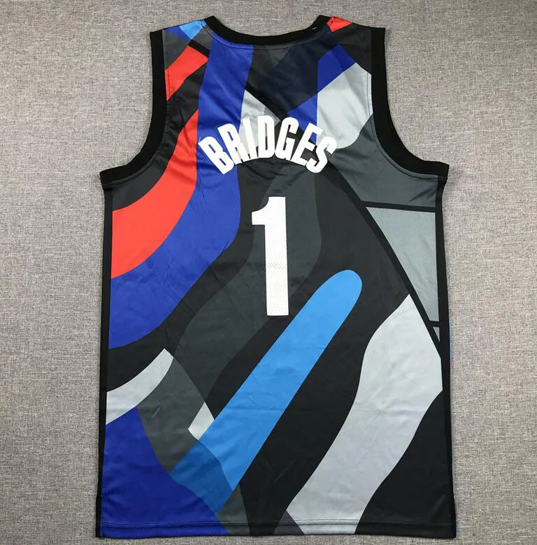 قمصان كرة السلة Mikal Bridges Camouflage 2024 City Jersey Men Women Youth S-XXL Sport Jersey