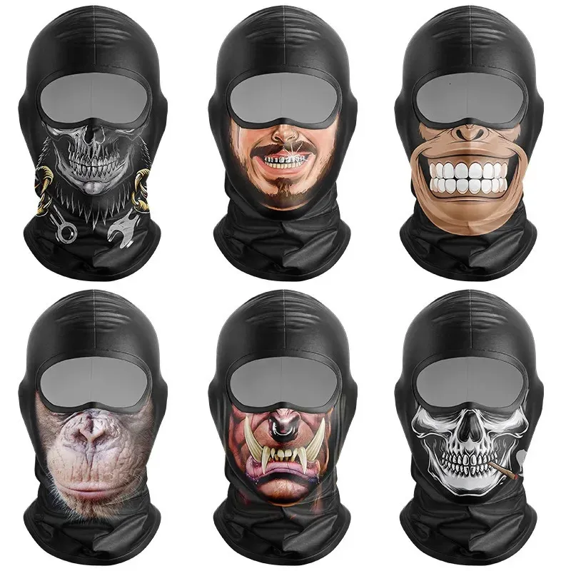 Solskyddsmedel Riding Head Cover Motorcykel Ice Silk Full Face Mask Spring Summer Outdoor Wind Neck Män och kvinnor 240226