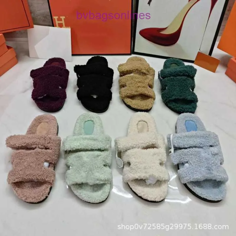 Chinelos originais 2024 outono inverno novo teddy maomao segundo tio velcro para mulher com solas grossas de veludo casais casuais em casa