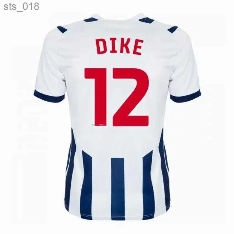 Camisas de futebol 23 24 West Brom Molumby Diangana Camisa de futebol Dike Brunt Asante Albion 2023 2024 Home Away Grant Wallace Phillips MenH240308