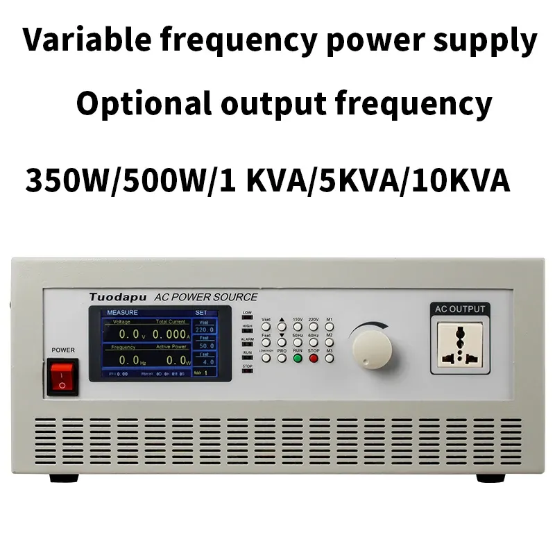 プログラム可能なAC可変周波数電源高出力、プログラム可能な調整可能な電圧、安定した電圧、シングルおよび3フェーズを備えた