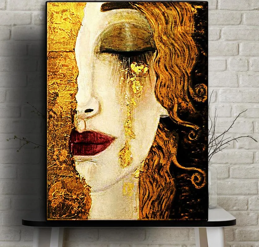 キャンバスペインティングウォールポスターとプリントクラシックアーティストGustav Klimt Wall Art Pictures for Living Room DecorationダイニングEL HO1795802