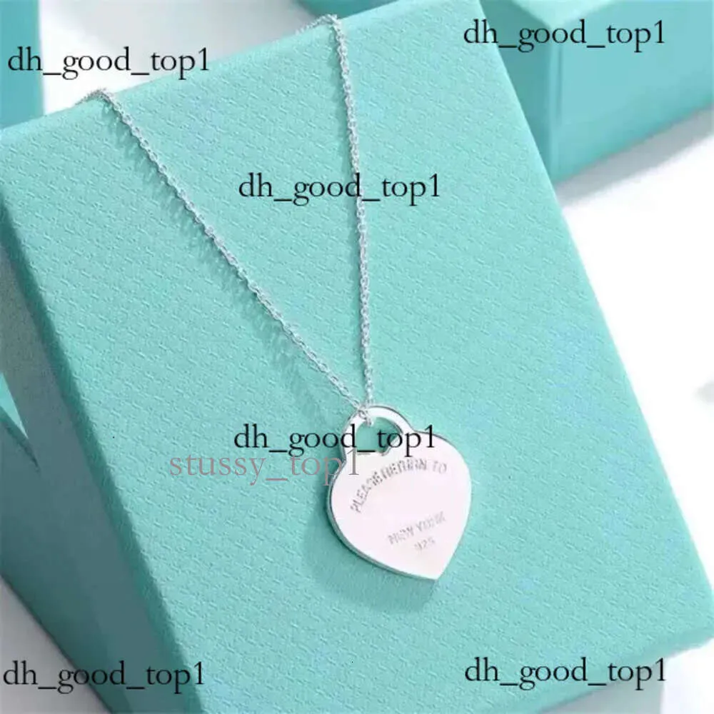 Ontwerper Tiffanyco ketting Tiff ketting Gouden ketting Hart ketting Luxe sieraden Designer ketting Rose goud Valentijnsdag geschenk Sieraden Tiffancy 810 478