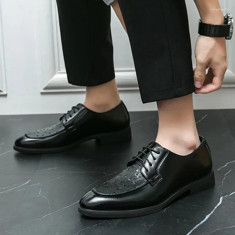 Oxfords – chaussures décontractées à lacets pour hommes, baskets d'extérieur à la mode, noires et brunes, respirantes, tendance d'affaires, automne 2024