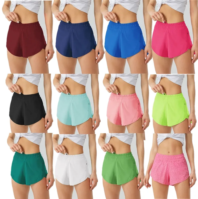 Pantaloncini fitness Pantaloncini da yoga traspiranti a vita alta Pantaloncini foderati in tessuto Swift 2,5 Pantaloncini da corsa ad asciugatura rapida