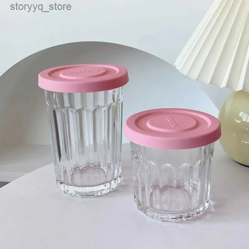 Food Jars Canisters Fashion Glass Storage Tank Mulfunction Kitchen Food Storage Container Korean Style Sealed Storage Jar L240308