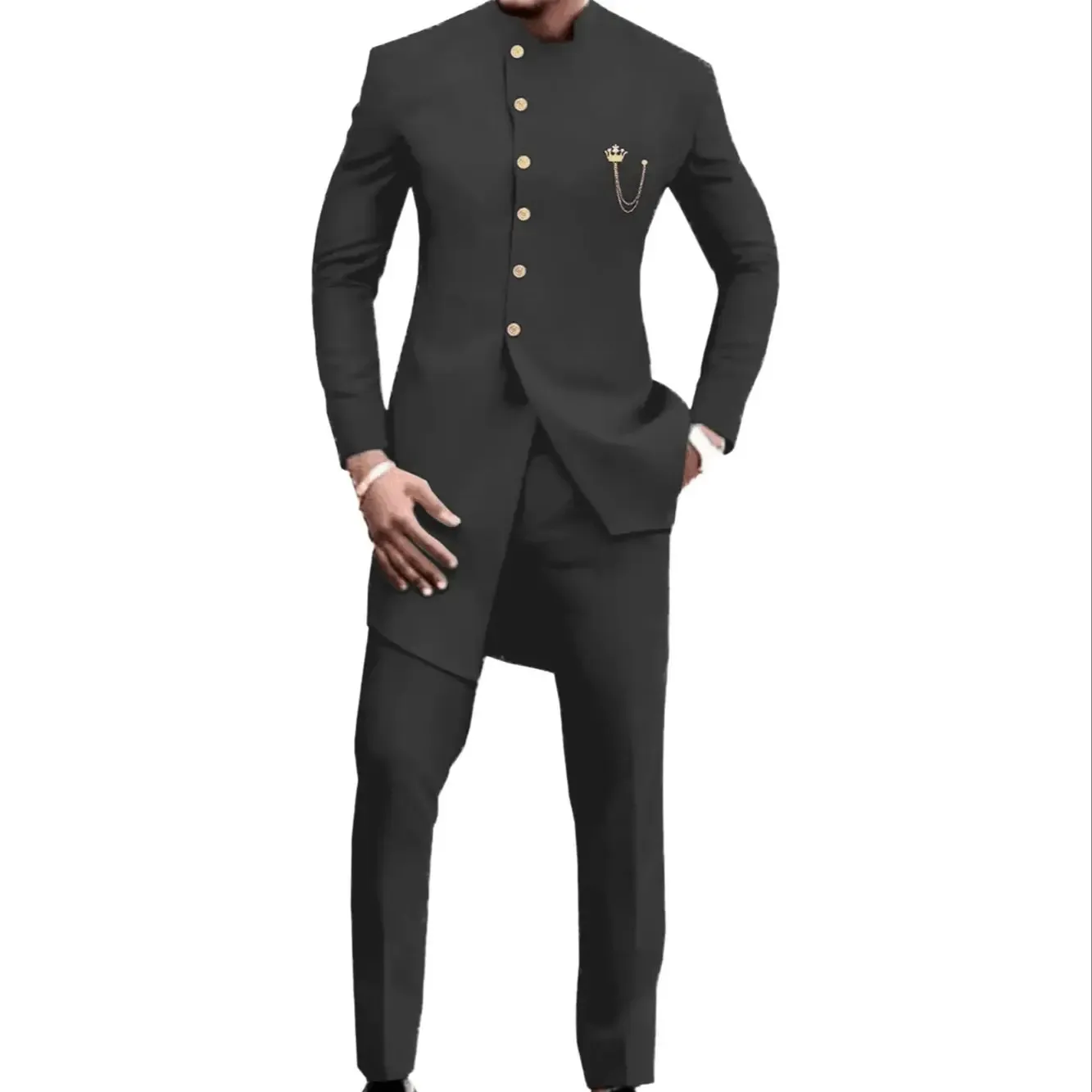 Costumes 2 pièces Personnaliser le blazer sets des costumes masculins vestes pour hommes luxe long mandeslim fit du marié smooto masculin masculin mâle (blazer + pantalon)
