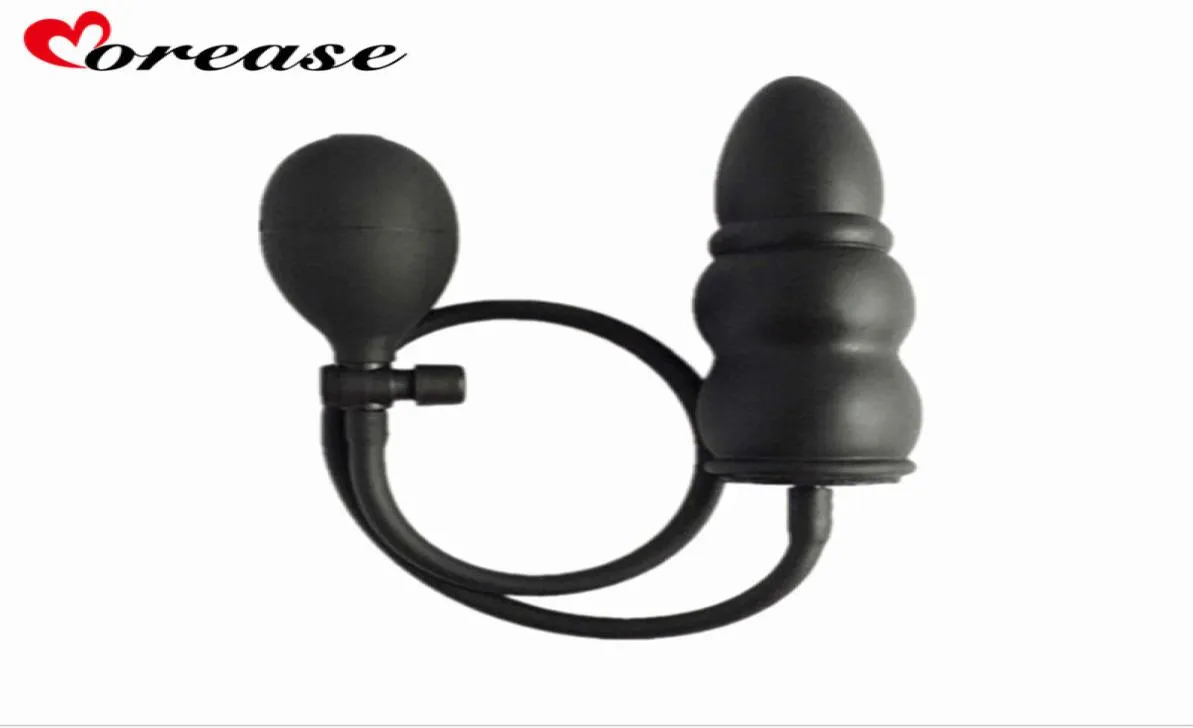 Morease Inflatable Expandable Butt Plug With Pump Adult Products Silicone Sex Toys for Women Men Anal Dilator Massager Y18928037956427