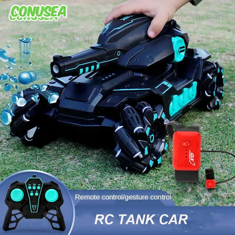 Electric/RC Car Big RC Tank Shooting Truck 4WD Radio Controlled Car Tank Battle Competit Competitive Electric Gest Off-Road Buggy Toy Boy T240308