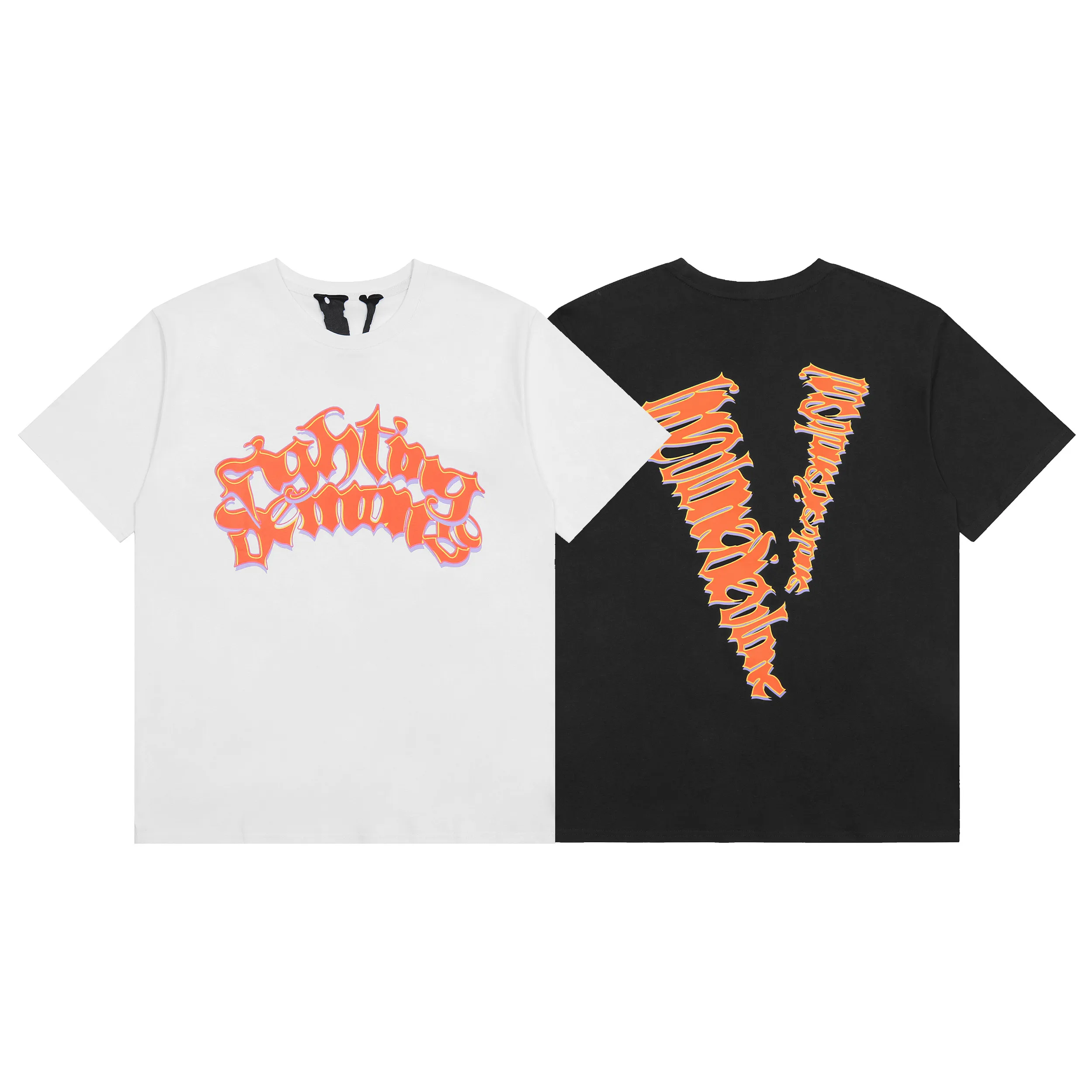 VLONE T-shirt Mäns / kvinnors par Casual modetrend High Street Loose Hip-Hop100% Cotton Printed Round Neck T-shirt US Size S-XL 6195