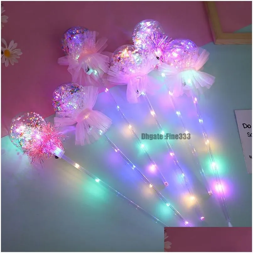 LED Light Sticks LED Bobo Light Up Brinquedos Crianças Festa Mão Bola Brinquedo Glaxy Magic Wand Christmas Sticks Drop Delivery Brinquedos Presentes Led Lighte Dhxvy