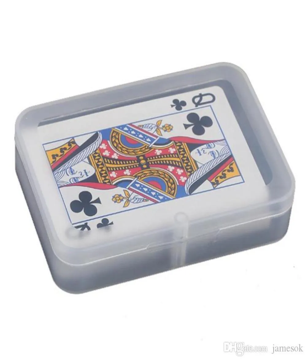 Прозрачная пластиковая коробка для игральных карт, коробки для хранения из полипропилена, упаковочный футляр для карт шириной менее 6 см DA2761817447
