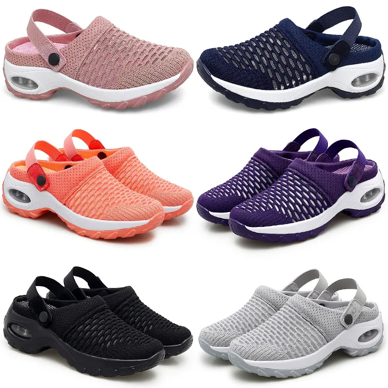 Printemps été nouvelles demi-pantoufles rembourrées chaussures pour femmes coréennes chaussures basses décontractées GAI respirant mode polyvalent 35-42 55 XJ