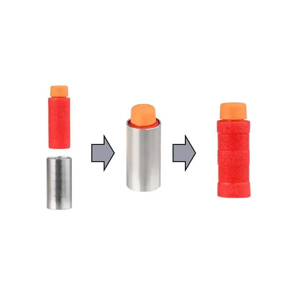 Gun Toys Worker Mod Bamboo Short Darts Mould Diy Three-Ring Tube for Foam Blaster Toy 240307