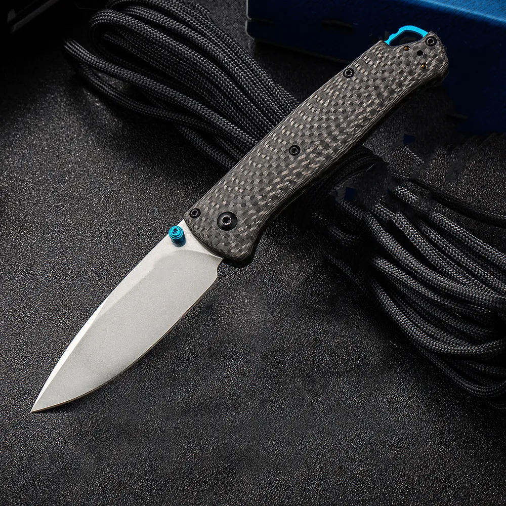 Kamp mini karbon fiber tutamak BM 533 Katlanır Bıçak Açık Hava Avı Hayatta Kalma Güvenlik Kefaret Cep Bıçakları EDC Aracı