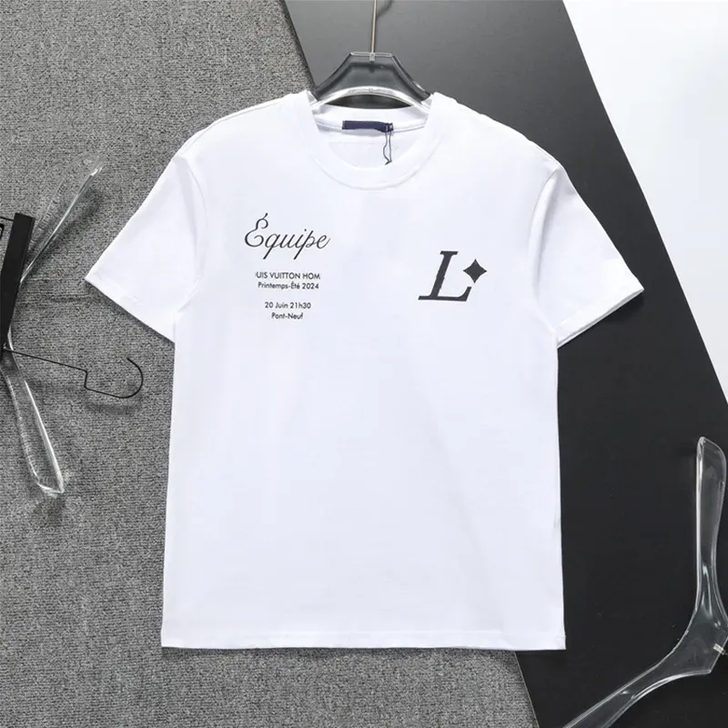 Мужские дизайнерские футболки с модными черно-белыми повседневными роскошными футболками с короткими рукавами и буквенным узором