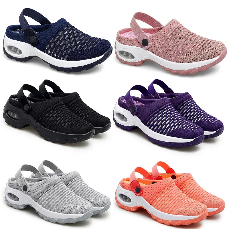 Printemps été nouvelles demi-pantoufles rembourrées chaussures pour femmes coréennes chaussures basses décontractées GAI respirant mode polyvalent 35-42 24 XJ
