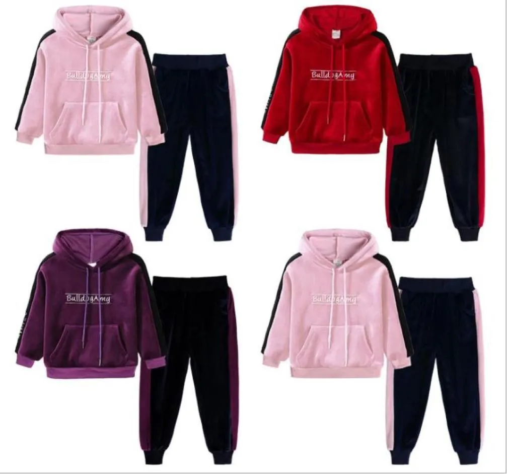 Kinder Kleidung Frühling Herbst Junge Mädchen Anzug Trainingsanzüge Sport Anzug Fleece Jacke Hose 2 Stücke Sets Kinder Kleidung Casual Baby gir8978663