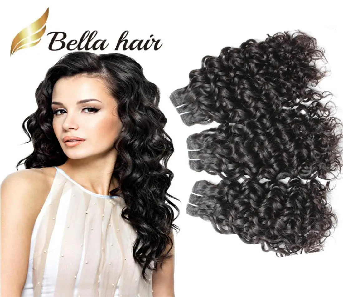 Bellahair 8A Water Wave 830Ich Brasilianska jungfruförlängningar Naturlig färg 3PCSLOT Human Bundles 300Glot9110001