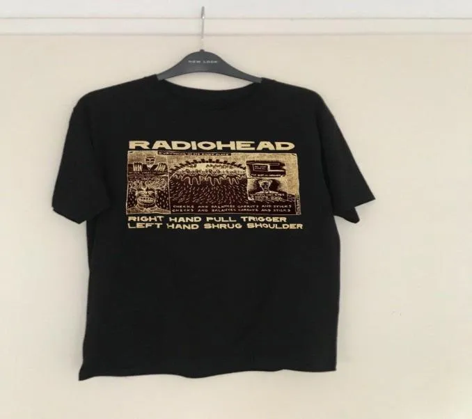 T-shirt per ragazzi T-shirt per ragazzi Stampa Radiohead t-shirt Estate New Mens Manica corta Moda Stile Top Nero Bambini039s Abbigliamentobambini4141389