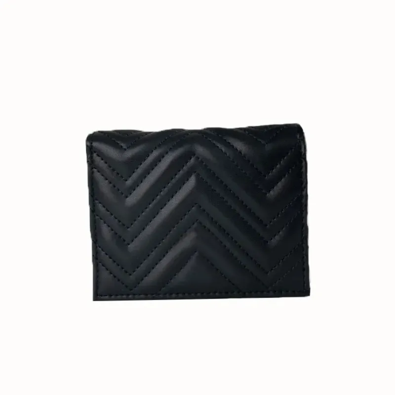 럭셔리 디자이너 지갑 여성 Marmont Coin Purse Fashion Ophidia 짧은 카드 홀더 고품질 금속 더블 레터 마크 클러치 Ladies Jackie1961 Bag없는 가방