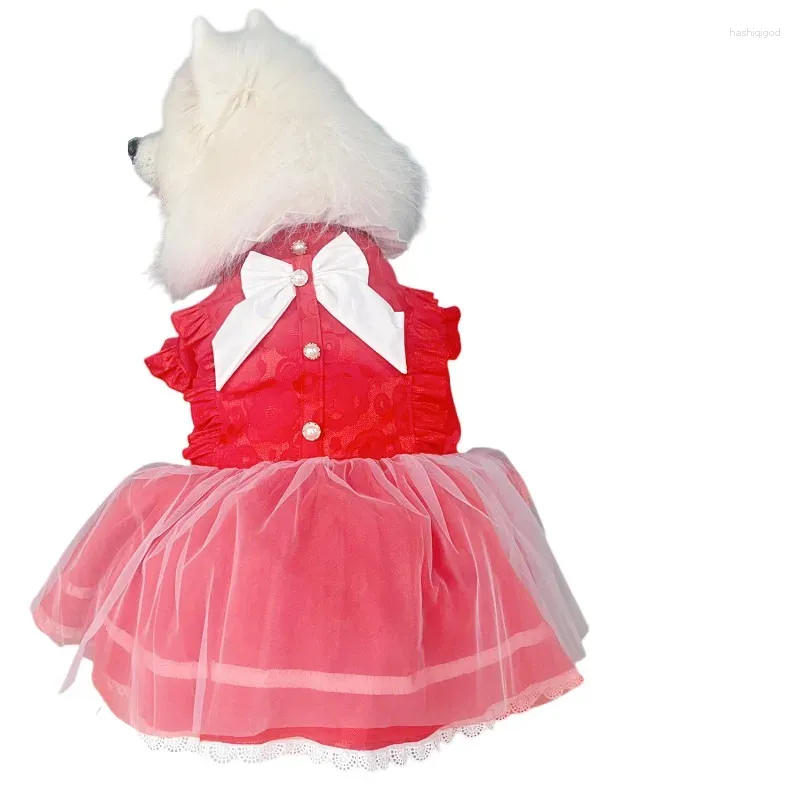 Vestuário para cães Grande Vestido Verão Grande Roupas para Animais de Estimação Vestidos Border Collie Samoyed Husky Labrador Golden Retriever Roupas Princesa Saia