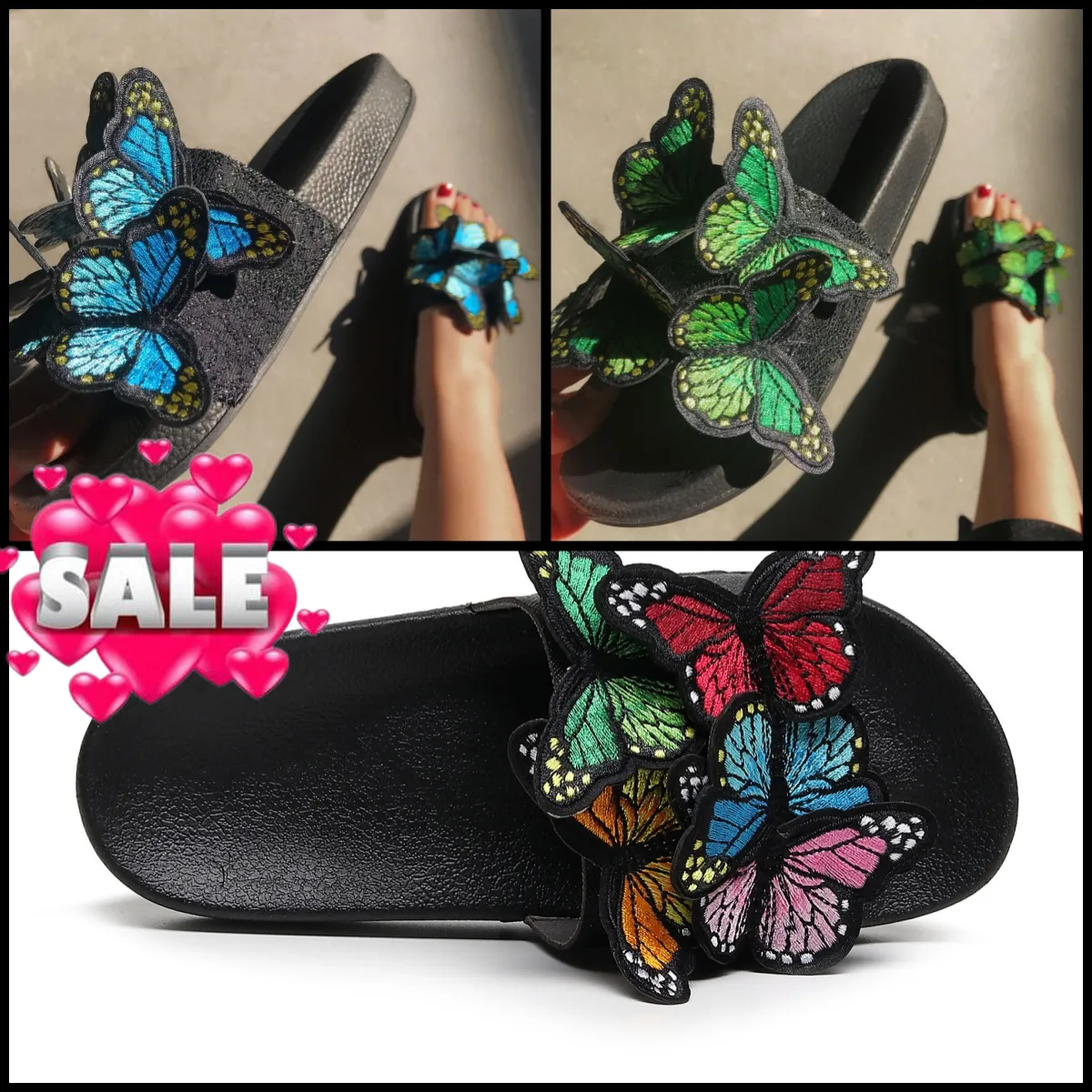 Top Gai Slipper Sandal Platform Butterfly Slippers Designer Womans Summer Flat Flip Flops Outdoors Pool Sliders Beach Shoe