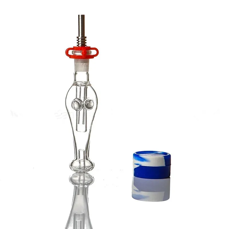 Mini cachimbo de vidro cachimbo de água para fumar cachimbo queimador de óleo kit coletor de néctar