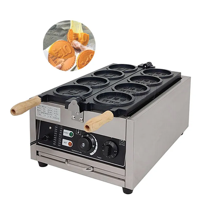 Korea Cheese Coin Bread Machine Machines For Small Business Commercial Custom Cheese Coin Pancake Waffle Maker