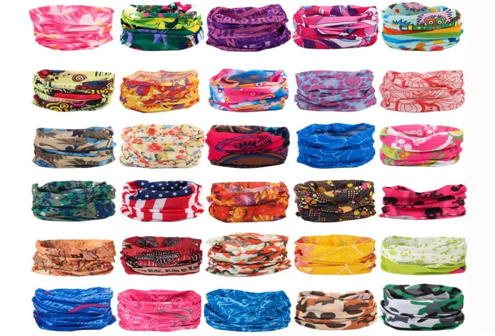 Bandanas lenços multifuncionais ao ar livre ciclismo máscaras cachecol turbante mágico protetor solar faixa de cabelo boné de equitação multi estilos z06781951455