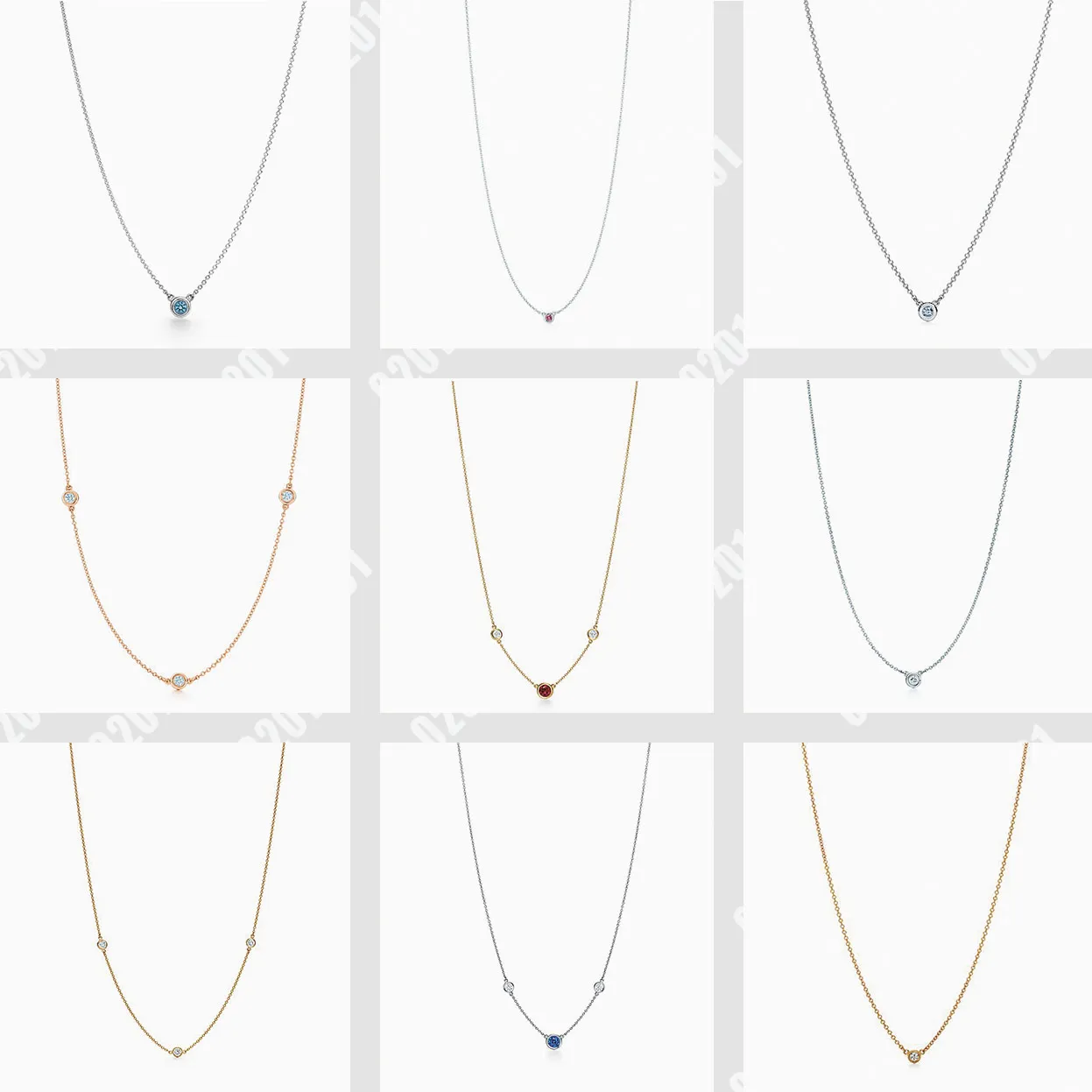 Sconto di design, abbagliante collana di diamanti 18 carati dal design minimalista
