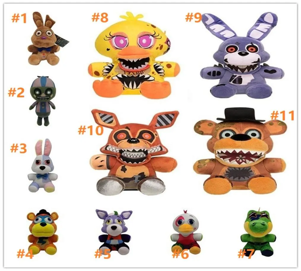 Nieuwe 18 CM FNAF Freddy039s Knuffel Gevulde Pluche Dieren Beer Konijn Spel Verjaardag Kerst Speelgoed Kinderen kinderen gift2343786