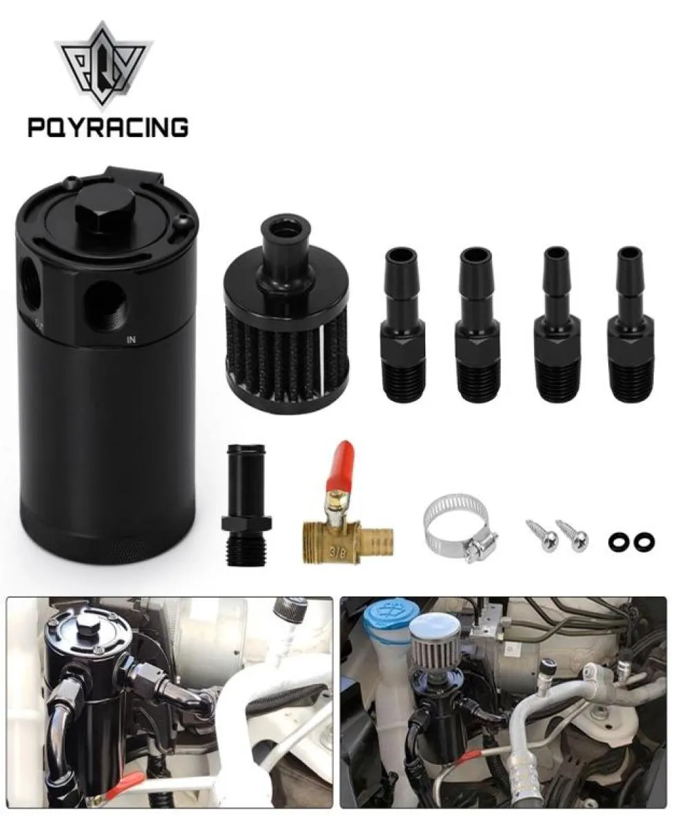 PQY Universal Billet Aluminium Can Can Can Can Can Tank with Filter Filter Engine Mini Oil Separator PQYTK923620278