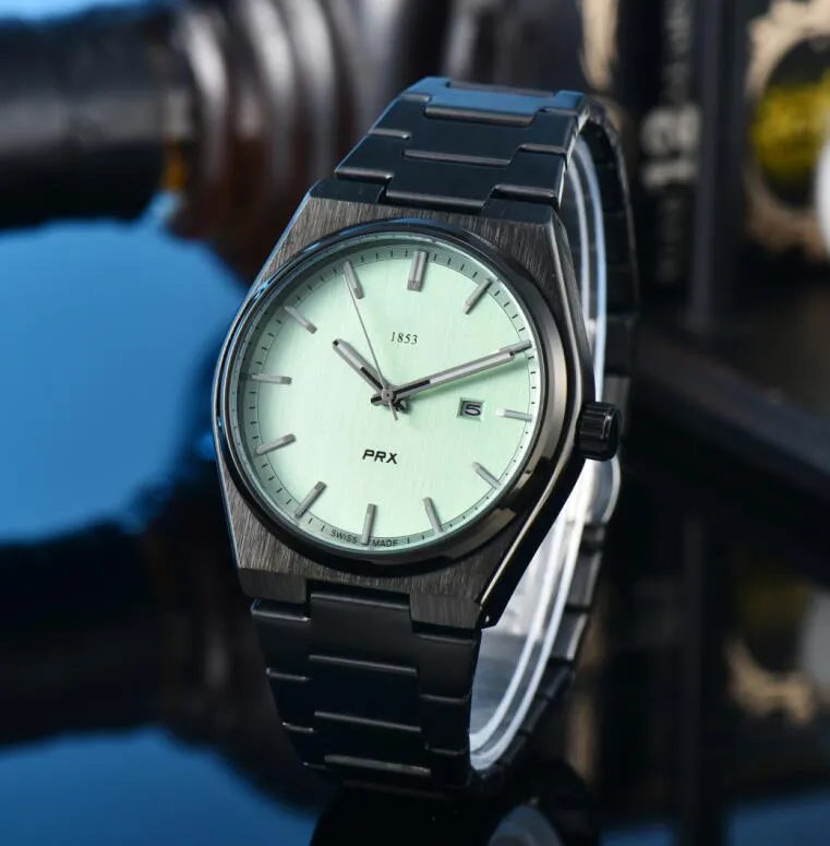 Hig Hquality Mens Tissotity 1853 Quartz Automatic Movement Watches Affär Fashion Steel Band Watch Mens Relogios Homem Relojes Hombre armbandsur #266