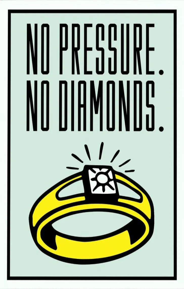 Ungerahmt: Alec Monopoly „No Pressure No Diamonds“, HD-Leinwanddruck, Heimdekoration, Wandkunst, Gemälde, Büro, Kunst, Kultur3755067