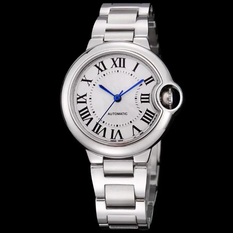 Relógios mecânicos automáticos femininos de luxo movimento importado diamante completo aço inoxidável safira resistente 33mm designer relógio m313p