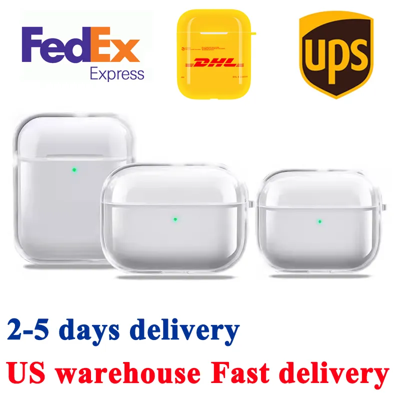 Amérique Stock 1-3 jours de livraison UPS/DHL/FEDEX pour Airpods pro 2 3 4 2ème génération écouteurs étui antichoc accessoires pour écouteurs airpod étui de protection en TPU