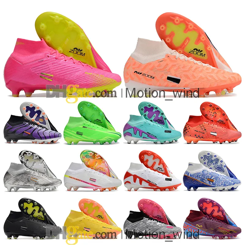 Gift Bag Mens High Ankle Football Boots Ronaldo CR7 Mercuriales IX Elite Tns AG Cleats Mbappe Zooms SuperfIys 9 Soccer Shoes Top Outdoor Trainers Botas De Futbol