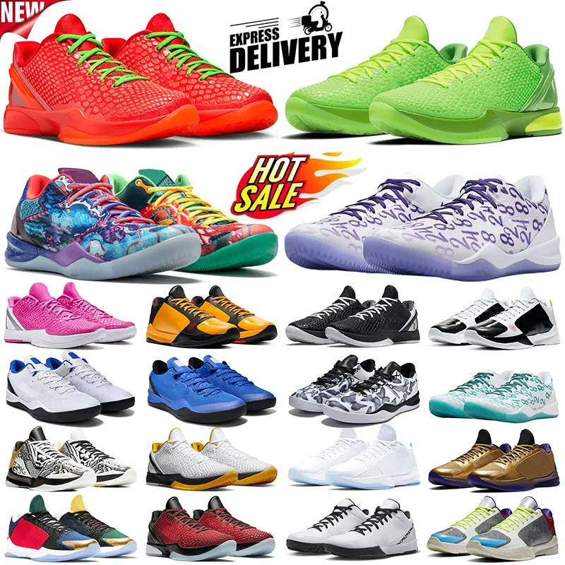 Reverse Grinch 6 Mens Basketball Shoes Mambacita Think Pink 8 What The Triple White 5 Protro Bruce Lee Del Sol Court Purple Men Sports Trainers Outdoor Sneakers