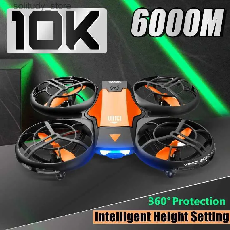 Дроны V8 Мини Дрон 10K HD WiFi Камера FPV Обслуживание Высокого Давления Складной Четырех Вертолет RC Дрон Игрушка В Подарок 6 КМ Q240308