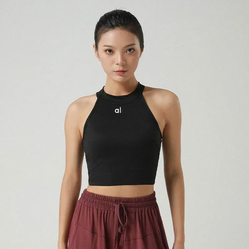 Al Womens Tanks Camis Yogaは、走っているトップティーS-2xl L6JC＃を走っている袖なしのブラウスを着用しています