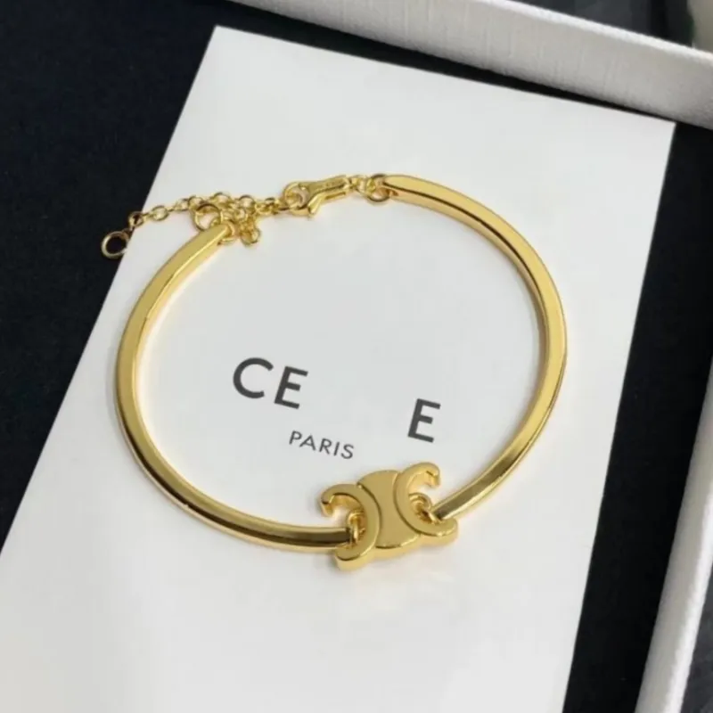 Bracelet classique de créateur d'arc de triomphe pour femme, bijoux de luxe de créateur, cristal plaqué or 18 carats, plaqué argent 925, en acier inoxydable, cadeau pour amoureux