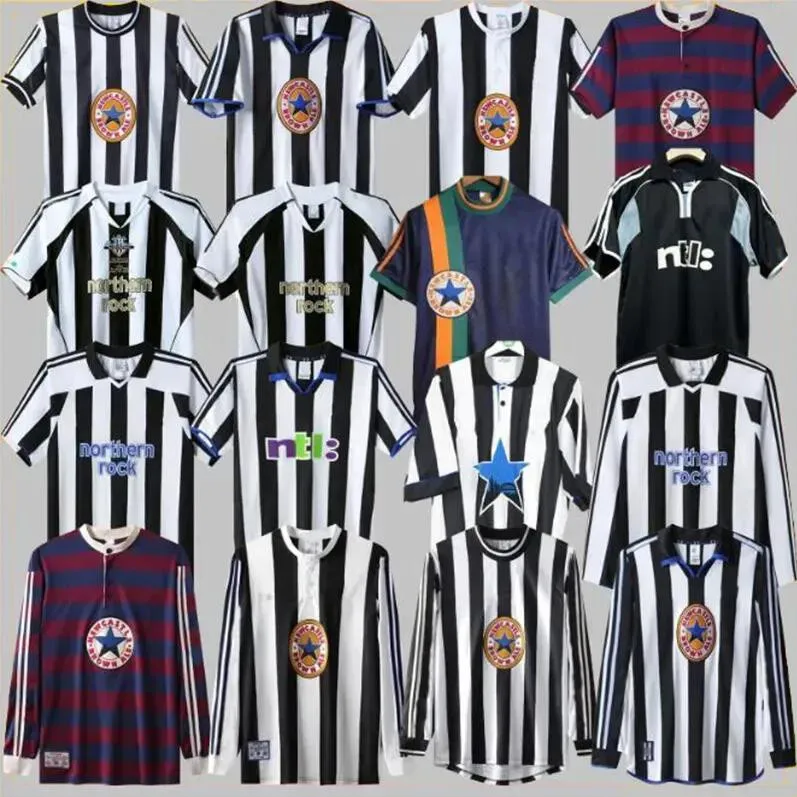 Newcastle NUFC SHEARER RETRO SOCCER CONFEYS HAMANN SHEARER PINAS 1993 1980 82 05 2006 United Owen Classic Football Dirtts Ginola Long Sleeves 888