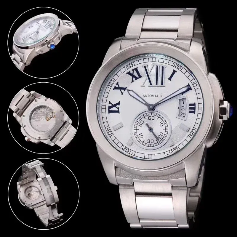 Erkekler Watch 904L Paslanmaz Çelik Otomatik Mekanik Saat 43mm-CT