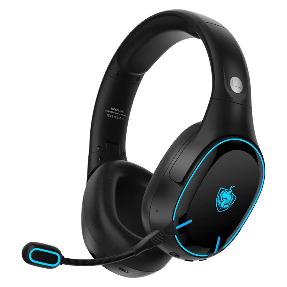 Q6S Casque de jeu Casque basse profonde stéréo HIFI jeu Casque avec Microphone lumière LED pour PS4 téléphone portable PC Gamer musique