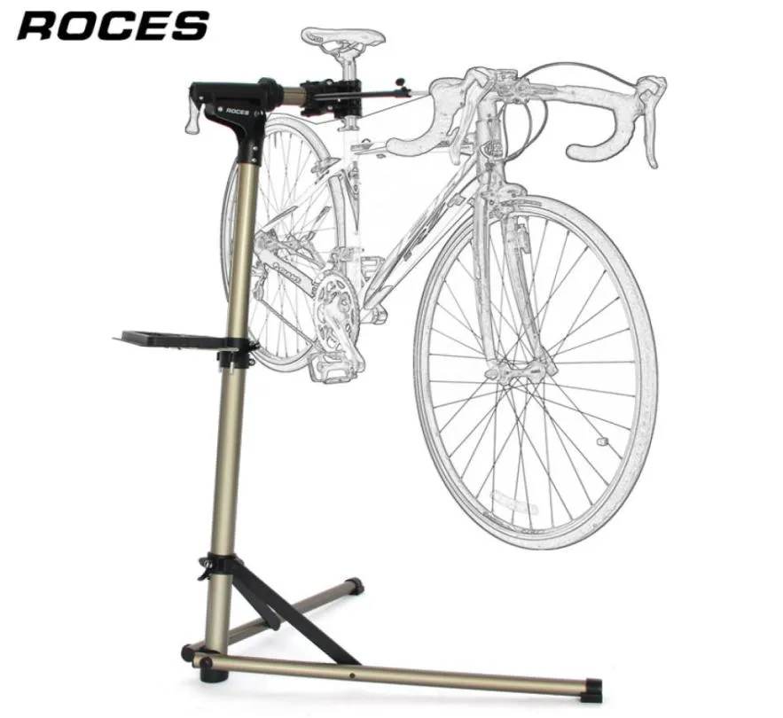 調整可能な折りたたみ自転車ラックプロフェッショナルアルミニウム合金修理スタンドプロフェッショナル自転車修理ツールサイクリングバイクH8118681